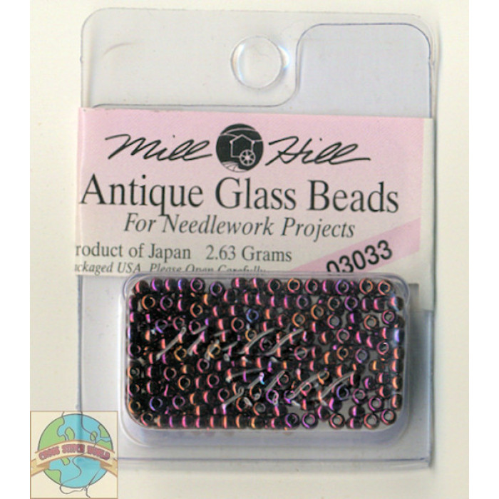 03033 Бісер 11/0 (2,2 мм) Mill Hill, 2,63 г, матовий скляний, Claret