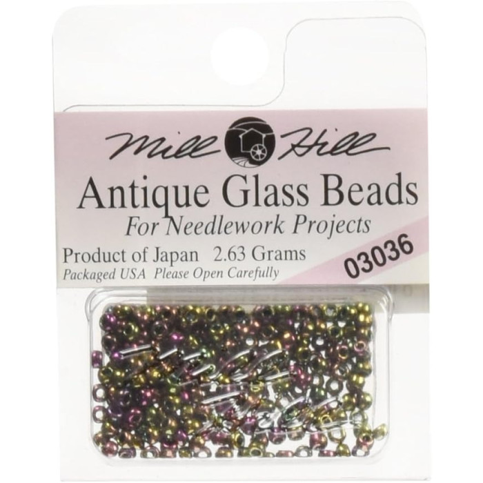 03036 Бісер 11/0 (2,2 мм) Mill Hill, 2,63 г, матовий скляний, Cognac