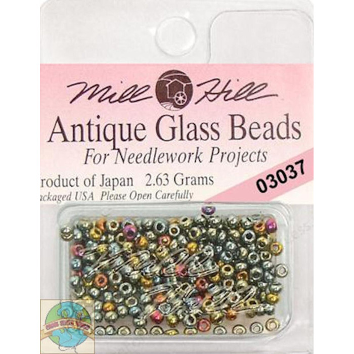 03037 Бісер 11/0 (2,2 мм) Mill Hill, 2,63 г, матовий скляний, Abalone