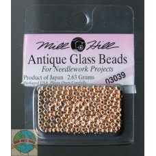 03039 Бісер 11/0 (2,2 мм) Mill Hill, 2,63 г, матовий скляний, Champagne