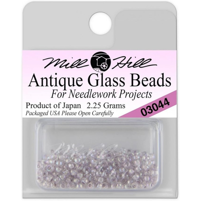 03044 Бісер 11/0 (2,2 мм) Mill Hill, 2,63 г, матовий скляний, Crystal Lilac