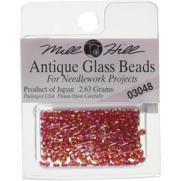 03048 Бісер 11/0 (2,2 мм) Mill Hill, 2,63 г, матовий скляний, Cinnamon Red