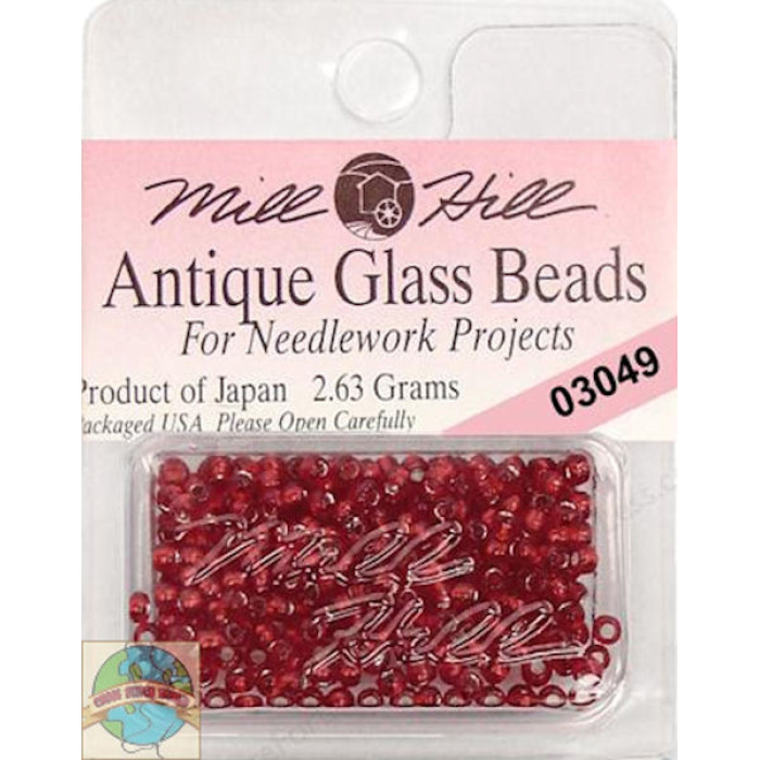 03049 Бісер 11/0 (2,2 мм) Mill Hill, 2,63 г, матовий скляний, Rich Red