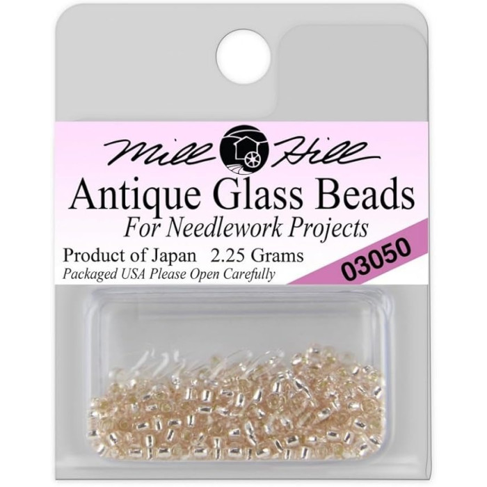 03050 Бісер 11/0 (2,2 мм) Mill Hill, 2,63 г, матовий скляний, Champagne Ice
