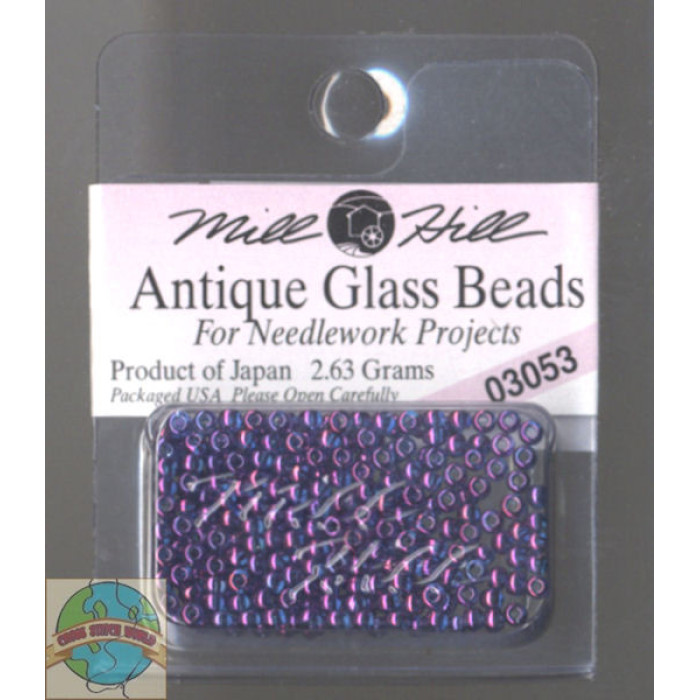 03053 Бісер 11/0 (2,2 мм) Mill Hill, 2,63 г, матовий скляний, Purple Passion