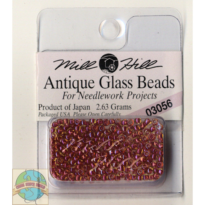 03056 Бісер 11/0 (2,2 мм) Mill Hill, 2,63 г, матовий скляний, Antique Red