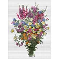 031 Квіти весни, 18х25 см. Magic Cross Stitch. Набір для вишивки хрестиком на Aida 16