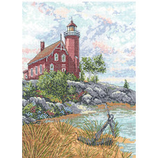 032-0102 Janlynn Набір для вишивки рахунковим хрестиком - Маяк Ігл-Харбор 23x30 см, Aida 14