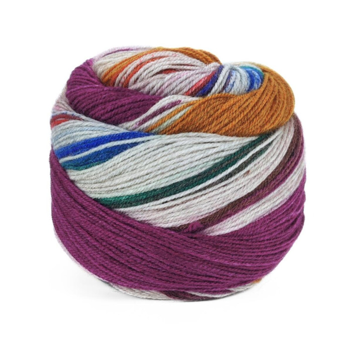 04 Пряжа Laines du Nord Art Sock, 100г - 420м, мультіколор, 75% вовна, 25% нейлон