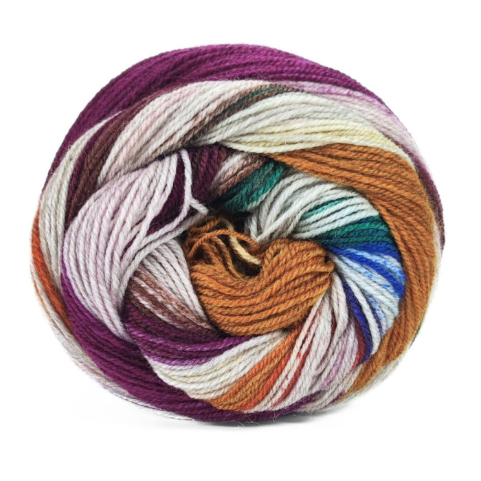 04 Пряжа Laines du Nord Art Sock, 100г - 420м, мультіколор, 75% вовна, 25% нейлон