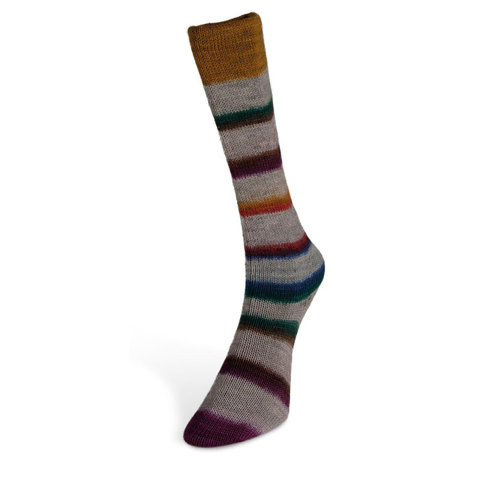 04 Пряжа Laines du Nord Art Sock, 100г - 420м, мультіколор, 75% вовна, 25% нейлон