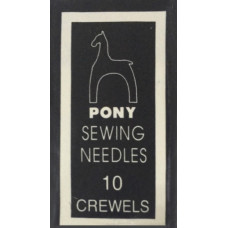 04160 Голки для шиття і вишивки гладдю №10 (25 шт.). Pony (Індія)