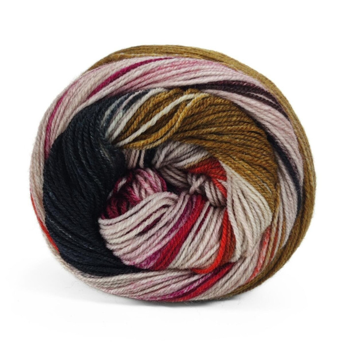 05 Пряжа Laines du Nord Art Sock, 100г - 420м, мультіколор, 75% вовна, 25% нейлон