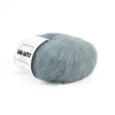 05521 Пряжа Lana Gatto Mohair Royal, 25г - 215м, сіро-сизий, 80% кід мохер, 20% нейлон