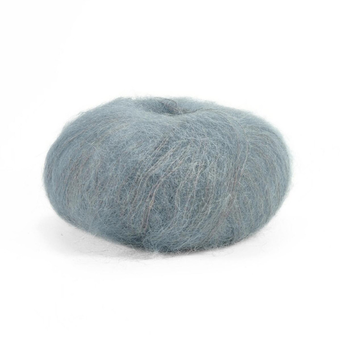 05521 Пряжа Lana Gatto Mohair Royal, 25г - 215м, сіро-сизий, 80% кід мохер, 20% нейлон