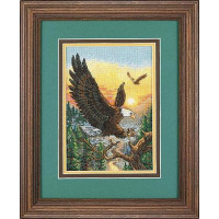 06759 Dimensions Набір для вишивки рахунковим хрестиком - Орли Eagles 18х13 см, Aida 18