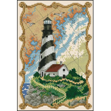06779 Dimensions Набір для вишивки рахунковим хрестиком - Світло для моряків 13x18 см, Aida 18 ct