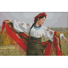 068 Dantel Набір для вишивки рахунковим хрестиком - Україночка 64х40 см, Aida 16