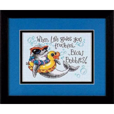 06987 Dimensions Набір для вишивки рахунковим хрестиком - Мильні бульбашки Blow Bubbles 12x17 см, Aida14