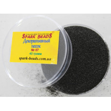 07 декоративний пісок, колір чорний, 40 гр/уп Spark Beads