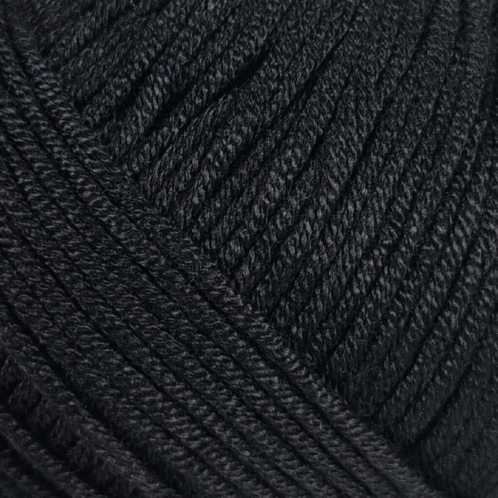 07672 Пряжа Lana Gatto Sugar, 50г - 125м, чорний, 100% віскоза