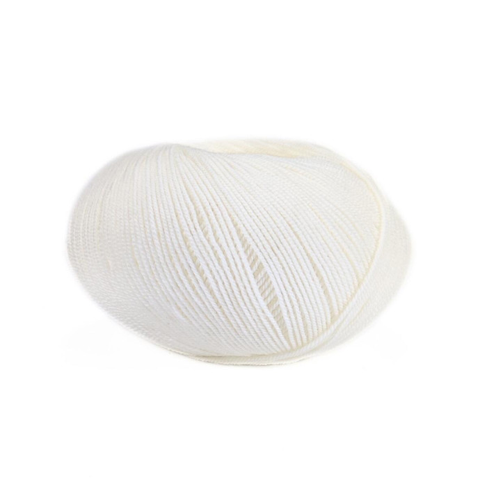 08000 Пряжа Lana Gatto Perlata D`Australia, 50г - 233м, теплий білий, 100% вовна