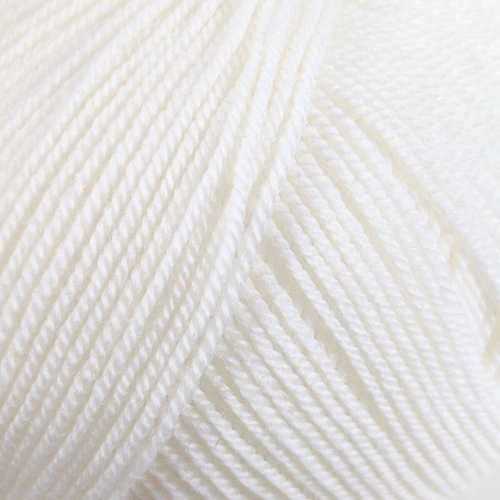 08000 Пряжа Lana Gatto Perlata D`Australia, 50г - 233м, теплий білий, 100% вовна
