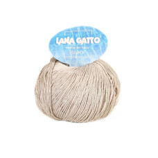 08176 Пряжа Lana Gatto Silky, 50г - 214м, світло-бежевий, 100% шовк