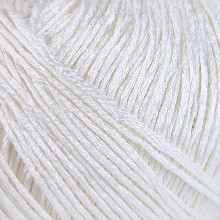 08183 Пряжа Lana Gatto Silky, 50г - 214м, білий, 100% шовк