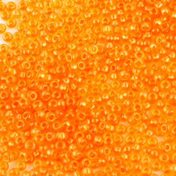 8392 10/0 чеський бісер Preciosa, 5 г, помаранчевий, кристальний перламутровий