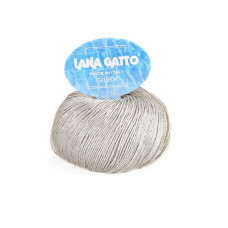 08724 Пряжа Lana Gatto Silky, 50г - 214м, перлинний, 100% шовк