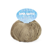 08727 Пряжа Lana Gatto Silky, 50г - 214м, темно-бежевий, 100% шовк