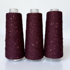 088 Infinity Yarn Пряжа паєтки 3 мм на котонi, Марсала   100гр-800м