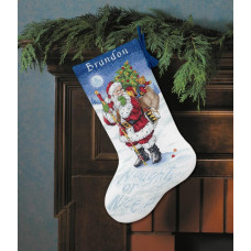 08806 Dimensions Набір для вишивки рахунковим хрестиком - Чобіток Naughty or Nice? 40 см, Aida14