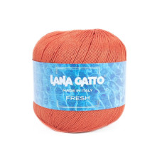 08897 Пряжа Lana Gatto Fresh, 50г - 163м, помаранчевий, 100% льон