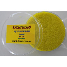 09 декоративний пісок, колір жовтий, 40 гр/уп Spark Beads