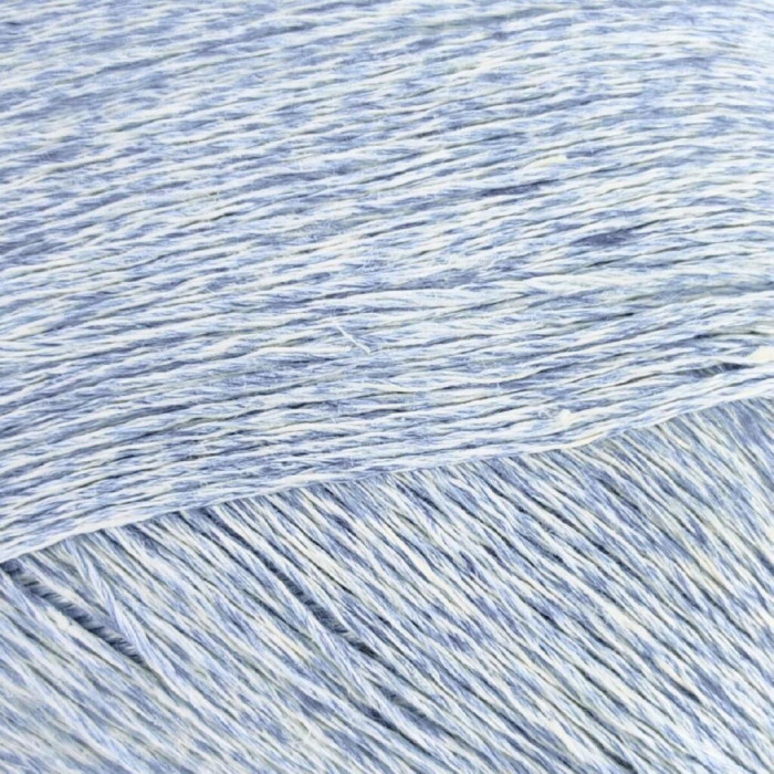 09508 Пряжа Lana Gatto Fresh, 50г - 163м, блакитний-білий, 100% льон