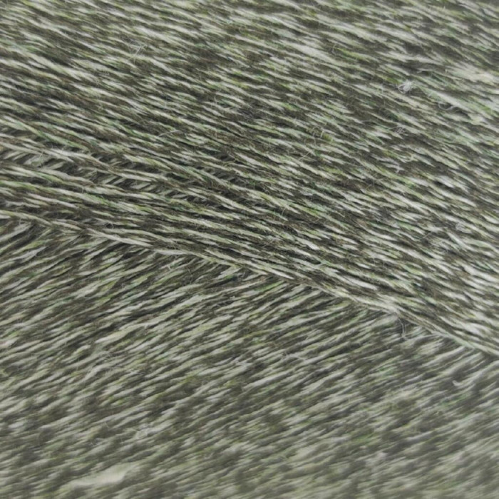 09512 Пряжа Lana Gatto Fresh, 50г - 163м, оливковий-білий, 100% льон