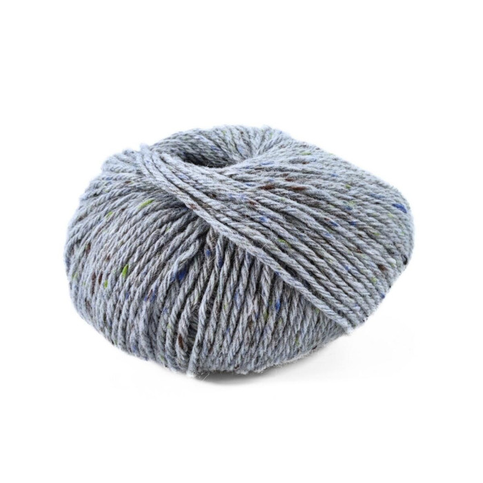 1 Пряжа Laines du Nord Aran Tweed, 50г - 90м, сіро-блакитний, 30% альпака файн, 50% вовна, 20% віскоза