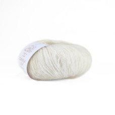 1 Пряжа Laines du Nord Cashsilk Light, 25г - 145м, білий, 68% вовна, 22% шовк, 10% кашемір