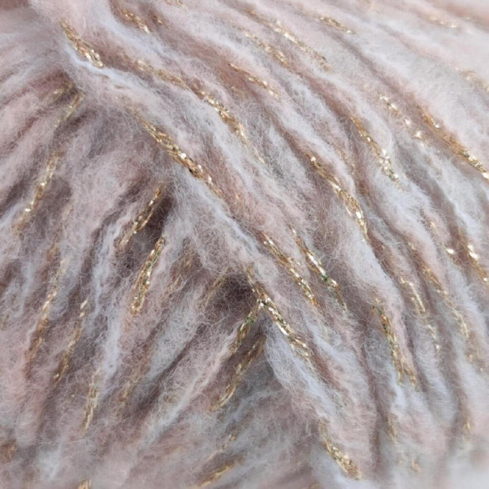 1 Пряжа Laines du Nord Chaska, 25г - 125м, пудровий, 34% вовна, 10% кашемір, 16% бавовна, 29% нейлон, 11% металевий PL