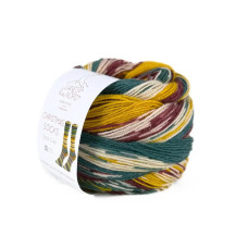 1 Пряжа Laines du Nord Christmas Socks, 100г - 420м, різнокольоровий, 75% вовна, 25% нейлон