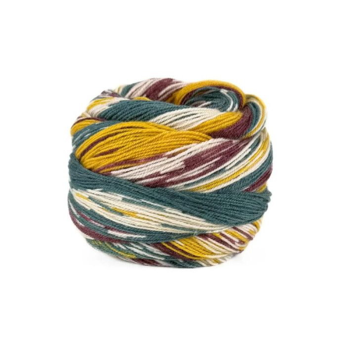 1 Пряжа Laines du Nord Christmas Socks, 100г - 420м, різнокольоровий, 75% вовна, 25% нейлон
