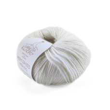 1 Пряжа Laines du Nord Mercerized Merino, 50г - 125м, білий, 100% вовна