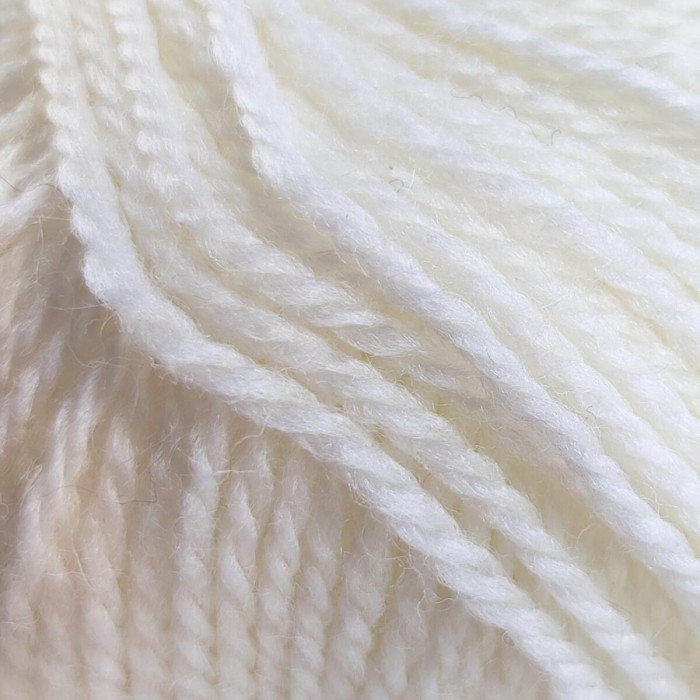 1 Пряжа Laines du Nord Mercerized Merino, 50г - 125м, білий, 100% вовна