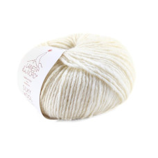 1 Пряжа Laines du Nord Silky Wool, 50г - 100м, білий, 80% вовна, 20% шовк