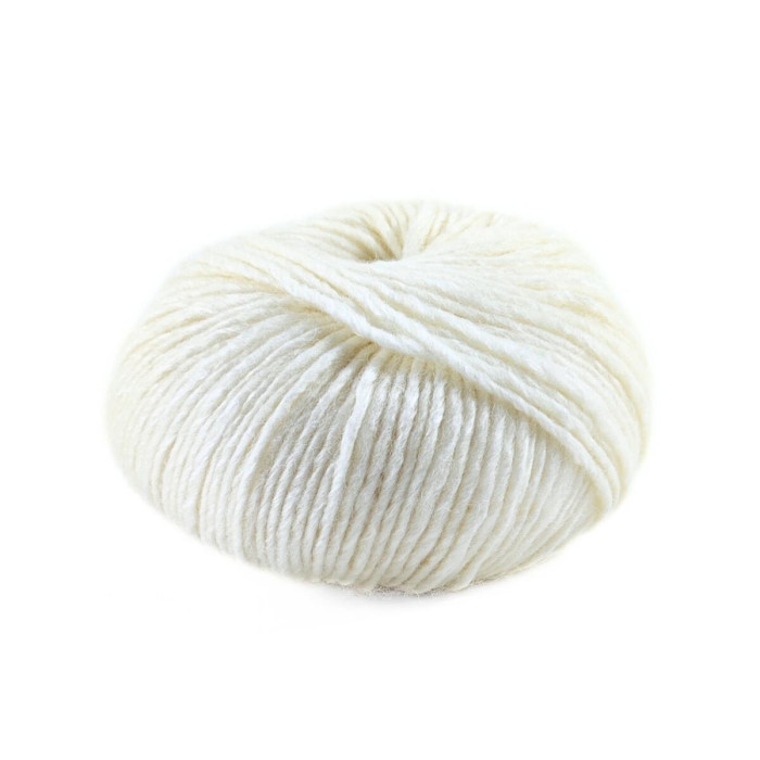 1 Пряжа Laines du Nord Silky Wool, 50г - 100м, білий, 80% вовна, 20% шовк