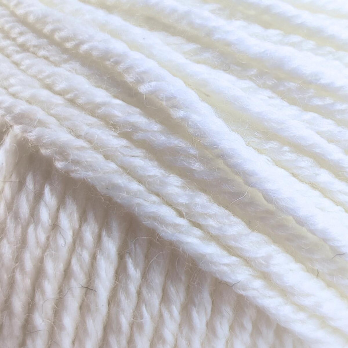 1 Пряжа Laines du Nord Twist, 100г - 125м, білий, 70% вовна, 30% акрил