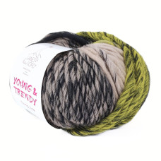 1(2025) Пряжа Laines du Nord Young Trendy, 80г - 100м, різнокольоровий, 100% вовна
