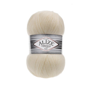 1 Пряжа SuperLana Tig 100гр - 570м (Кремовий) Alize
